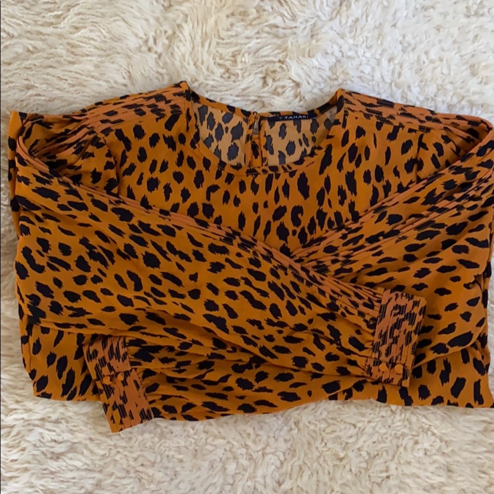 Leopard dress shirt by Tahari